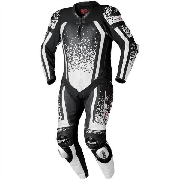 RST RST Pro Series Evo Airbag CE One Piece Leather Suit - White / Black